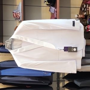 Brian Michaels Designer One-Button Shawl White Tuxedo